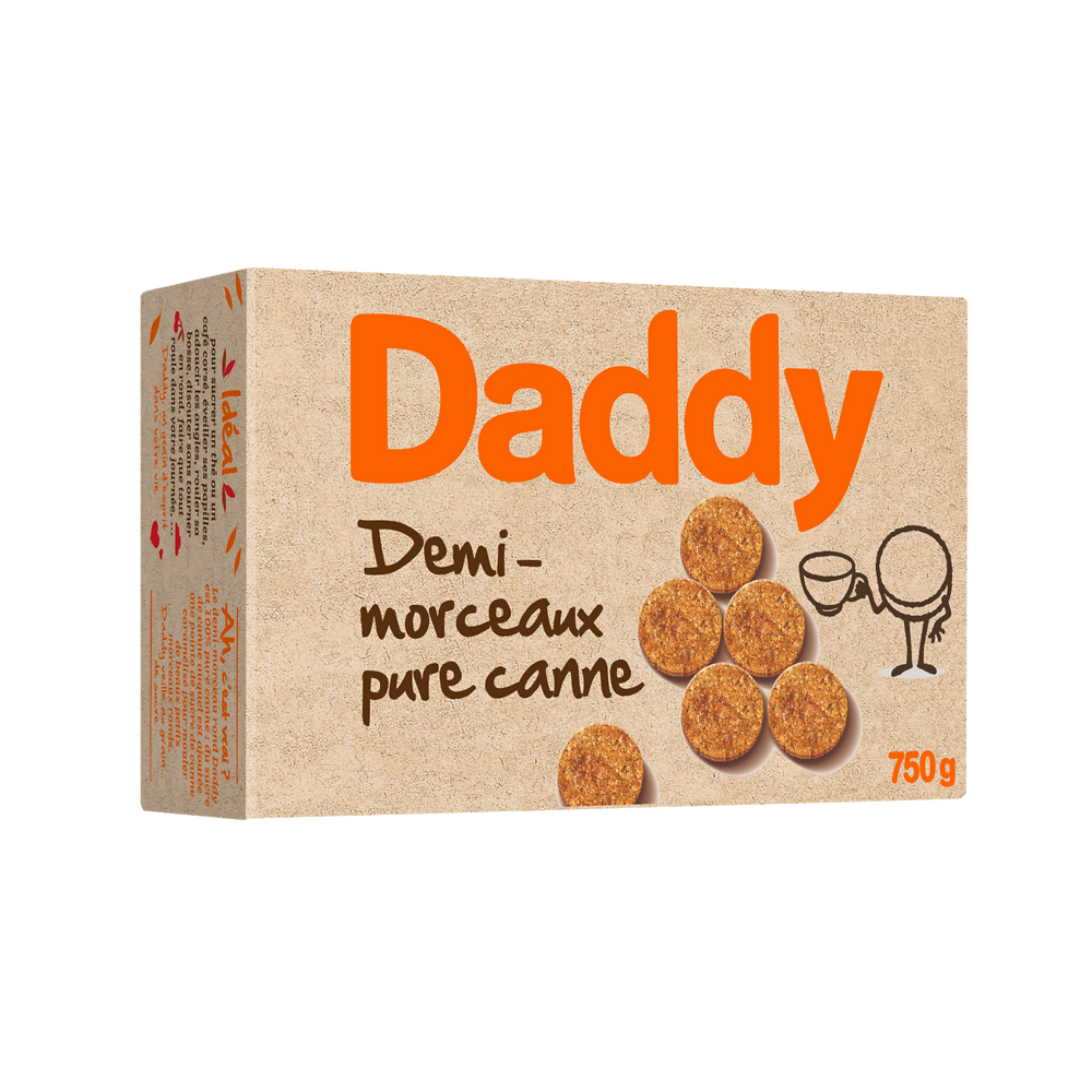 Sucres demi rond pure canne DADDY, boîte 750g