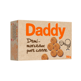 Sucres demi rond pure canne DADDY, boîte 750g