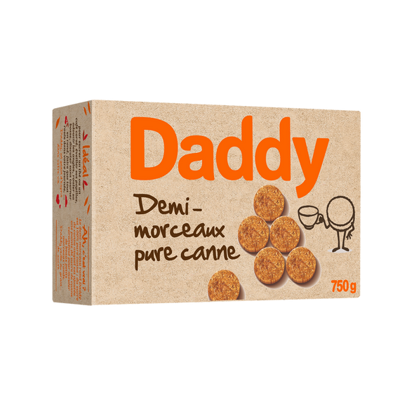 Sucres demi rond pure canne DADDY, boîte 750g