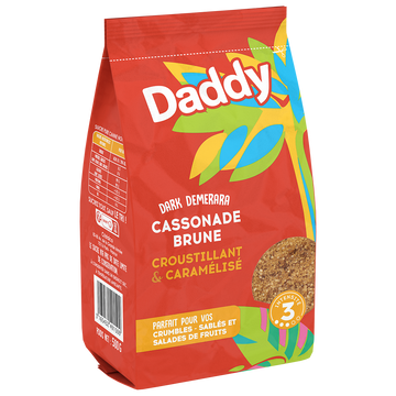 Cassonade pure canne dark demerara DADDY, sachet de 500g