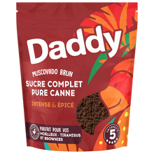 Sucre complet brun pure canne DADDY, sachet 500g