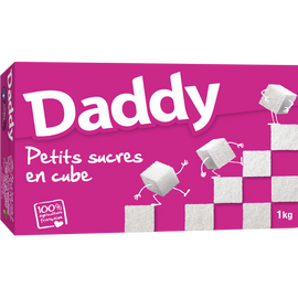 Sucres petits cubes blancs DADDY 1kg