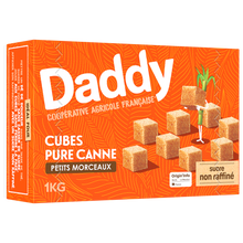 Sucre pure canne non raffiné petits morceaux DADDY, 1kg