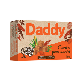 Sucre pure canne non raffiné petits morceaux DADDY, 1kg