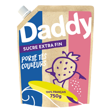 Sucre semoule extra-fin DADDY profil pack kraft 750g