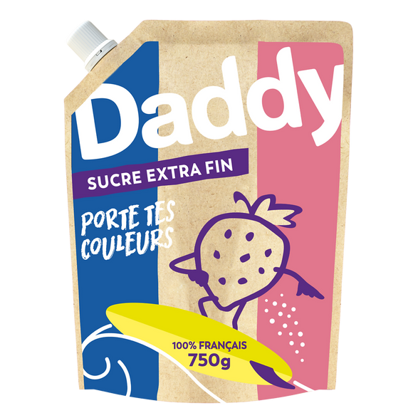 Sucre semoule extra-fin DADDY profil pack kraft 750g