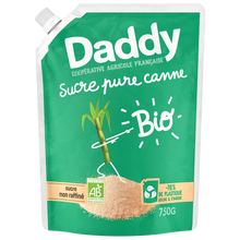 Sucre poudre pure canne bio DADDY profil pack kraft, 750g