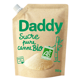 Sucre poudre pure canne bio DADDY profil pack kraft, 750g