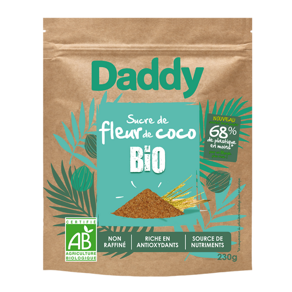 Sucre de fleur coco Bio DADDY, doypack de 230g