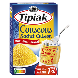 Couscous sachets cuisson 1min30 TIPIAK - 5x100g