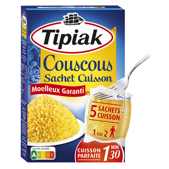 Couscous sachets cuisson 1min30 TIPIAK - 5x100g