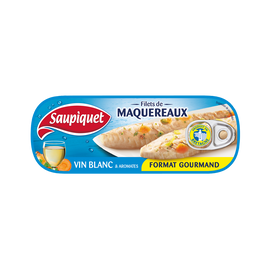 Filets de maquereaux au vin blanc et aromates  SAUPIQUET - 235g