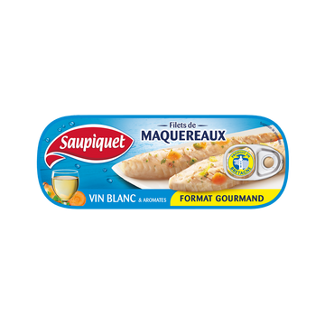 Filets de maquereaux au vin blanc et aromates  SAUPIQUET - 235g