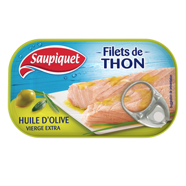 Filets de thon à l'huile d'olive vierge extra SAUPIQUET - 115g
