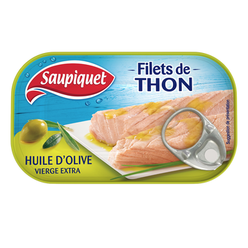 Filets de thon à l'huile d'olive vierge extra SAUPIQUET - 115g