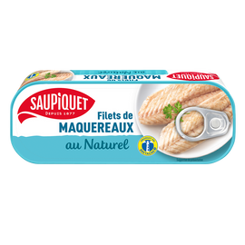 Filets de maquereaux au naturel  SAUPIQUET - 95g
