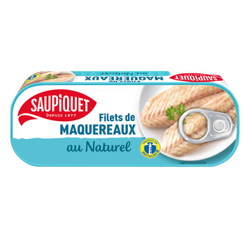 Filets de maquereaux au naturel  SAUPIQUET - 95g