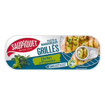 Filets de maquereaux grillés aux herbes de Provence  SAUPIQUET - 120g