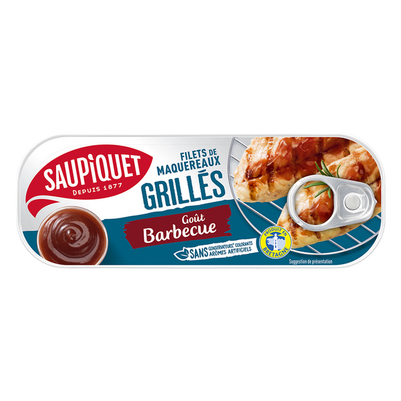 Filets de maquereaux grillés goût barbecue  SAUPIQUET - 120g