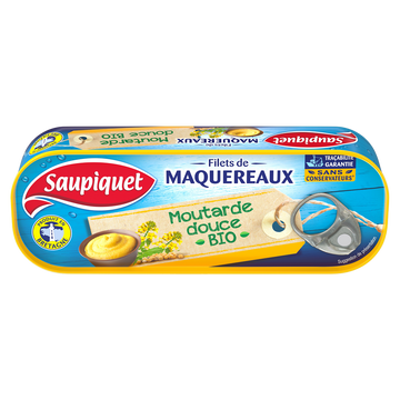 Filets de maquereaux à la moutarde douce bio  SAUPIQUET - 120g