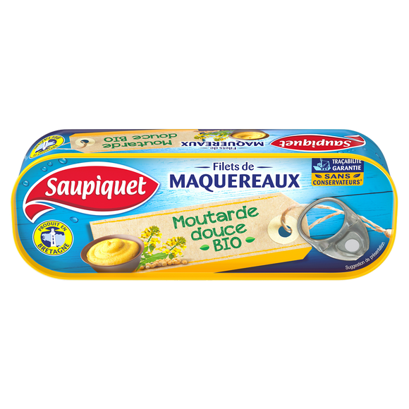 Filets de maquereaux à la moutarde douce bio  SAUPIQUET - 120g