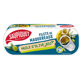 Filets de maquereaux à l'huile d'olive bio  SAUPIQUET - 120g