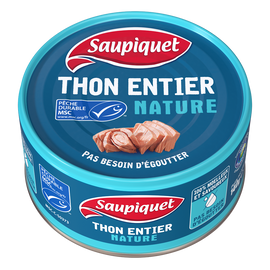 Thon entier nature msc SAUPIQUET 140g 1/4