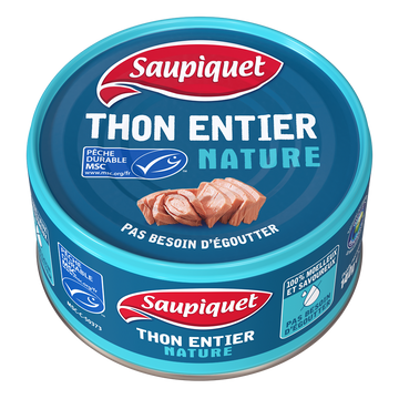 Thon entier nature msc SAUPIQUET 140g 1/4