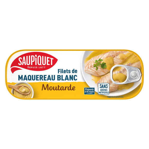 Filets de Maquereau Blanc à la Moutarde SAUPIQUET, 169g