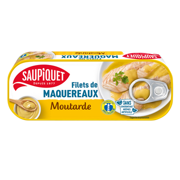 Filets de maquereaux à la moutarde  SAUPIQUET - 169g