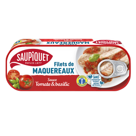 Filets de maquereaux sauce tomate et basilic  SAUPIQUET - 169g