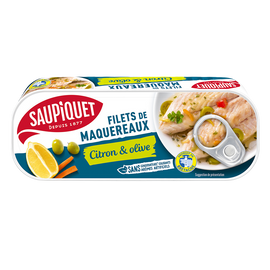 Filet de maquereaux marinade citron olives SAUPIQUET - 176g