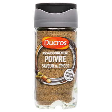 Poivre gris saveur moulu DUCROS, 40g