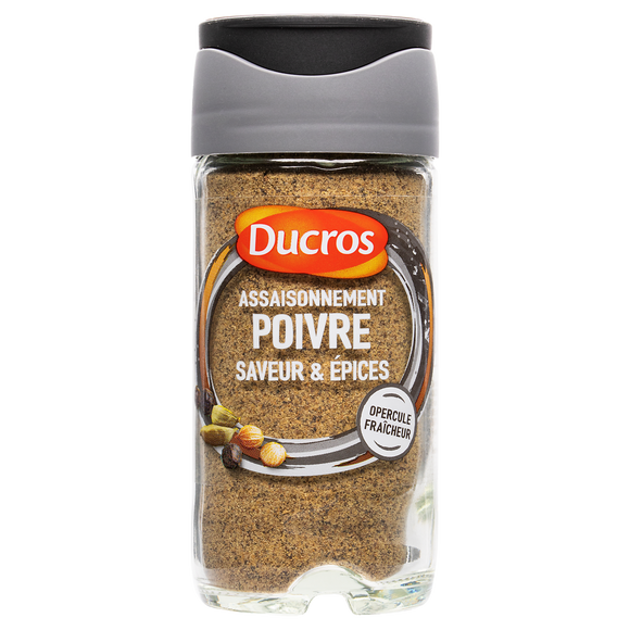 Poivre gris saveur moulu DUCROS, 40g