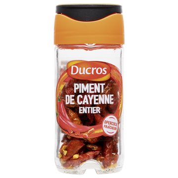 Piments de Cayenne entiers, DUCROS, flacon duc de 11g
