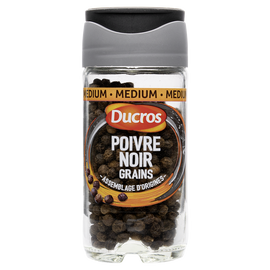Poivre noir grains classique n° 6 DUCROS, flacon de 48g