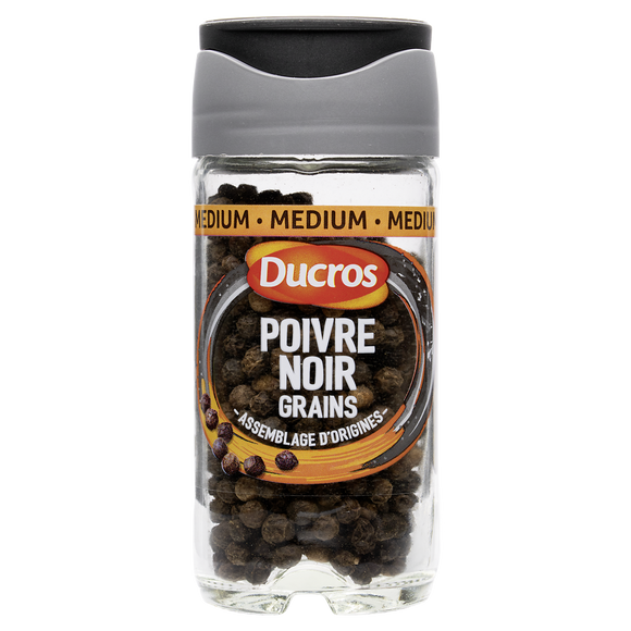 Poivre noir grains classique n° 6 DUCROS, flacon de 48g