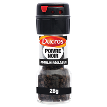 Poivre Noir Mounlin Réglable, DUCROS, flacon de 28g