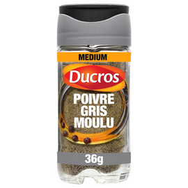 Poivre gris moulu classique n° 7 DUCROS, boîte de 36g