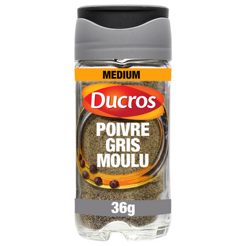 Poivre gris moulu classique n° 7 DUCROS, boîte de 36g
