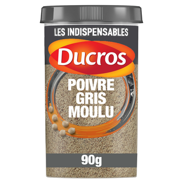 Poivre Gris moulu, DUCROS, Grand Format 90g