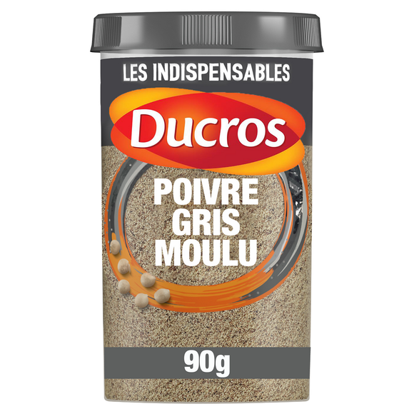 Poivre Gris moulu, DUCROS, Grand Format 90g