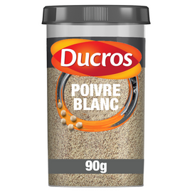 Poivre blanc moulu DUCROS, 90g