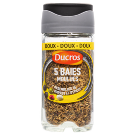 Mélange 5 baies moulues DUCROS, flacon en verre de 35g