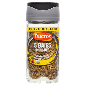 Mélange 5 baies moulues DUCROS, flacon en verre de 35g