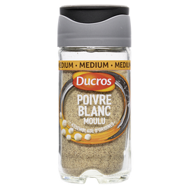 Poivre blanc moulu DUCROS, flacon de 36g