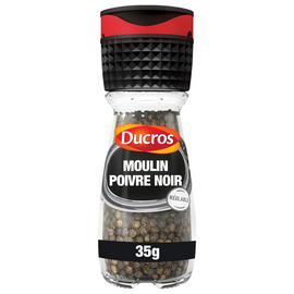 Poivre noir en grains DUCROS moulin 35g