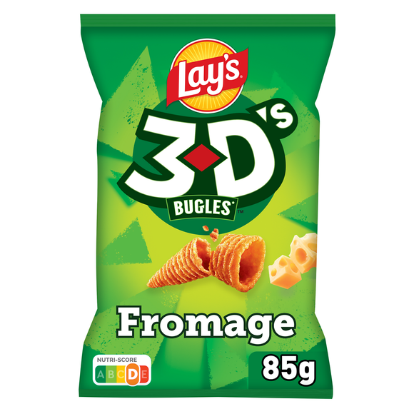 Biscuits apéritifs Saveur Fromage - LAY'S 3D'S BUGLES - 85g