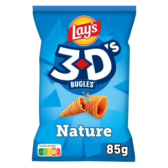 Biscuits apéritifs Saveur Nature - LAY'S 3D'S BUGLES - 85g