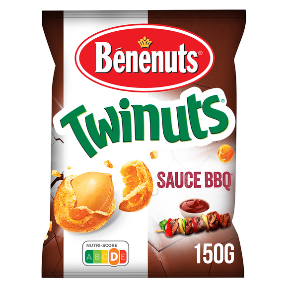 Cacahuètes Enrobées Saveur Barbecue - BENENUTS TWINUTS - 150g